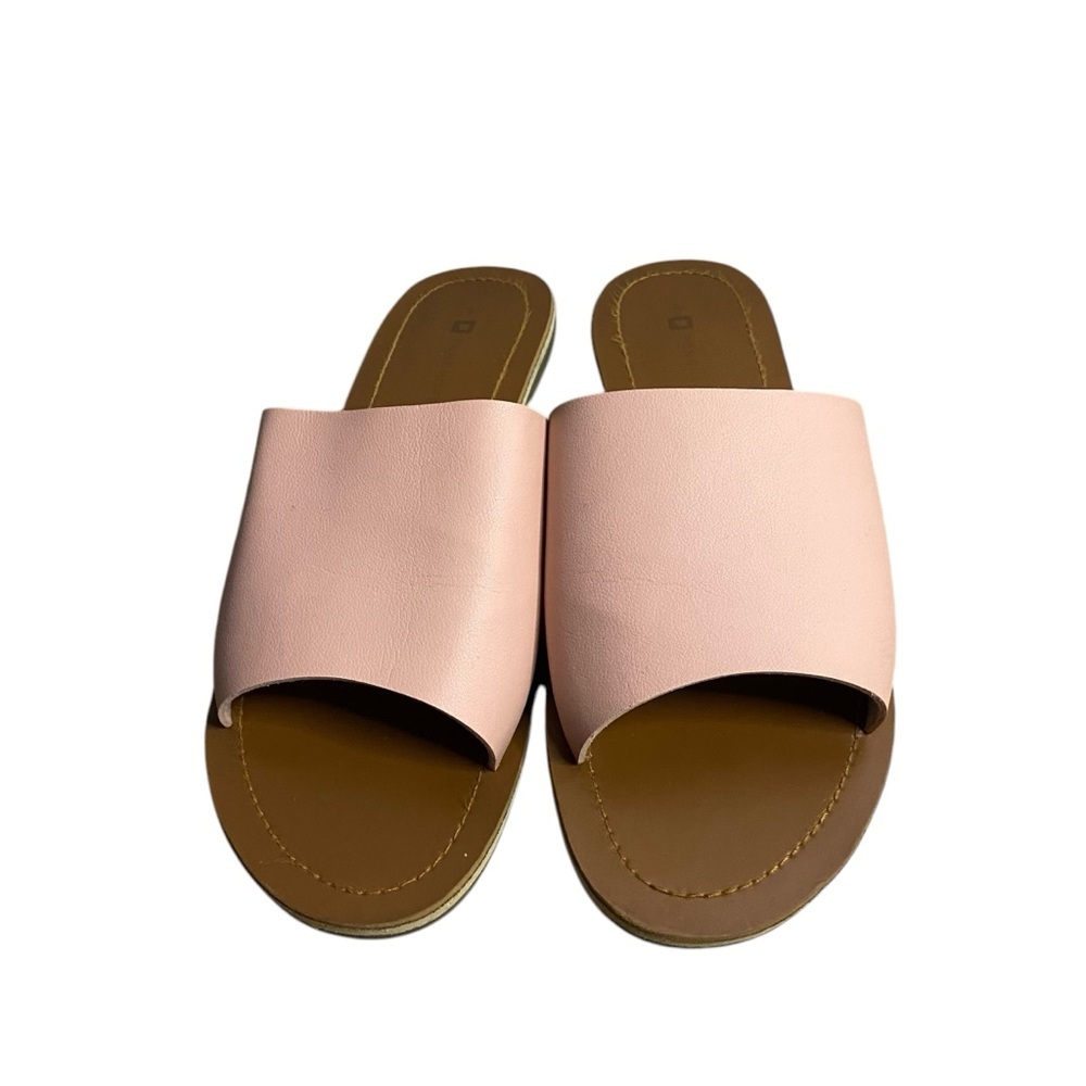 Penshoppe Women's Pink Minimalist Wide Strap Flat Slide Sandals